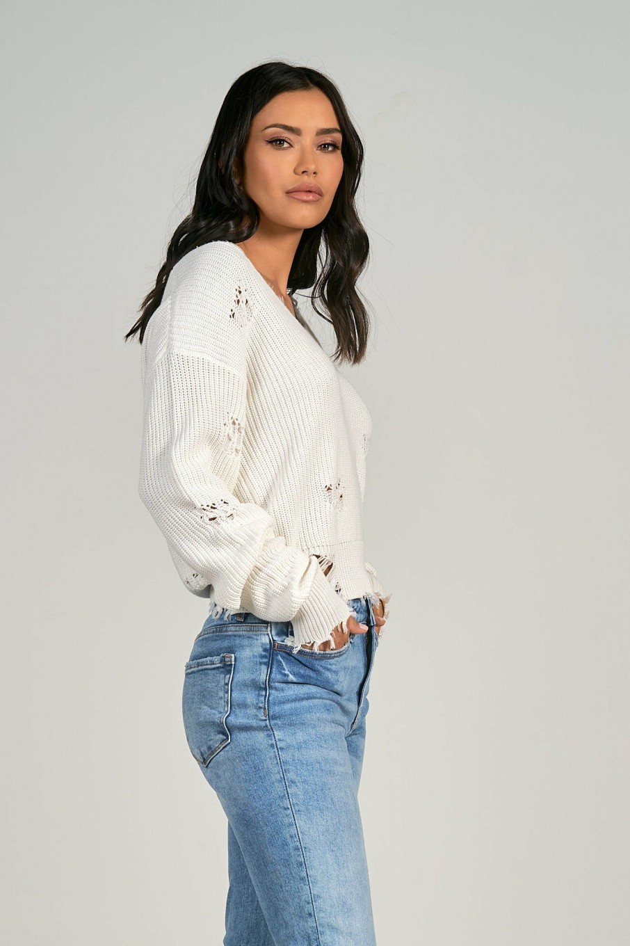 Clothing * | Erie Distressed Sweater Discount Online