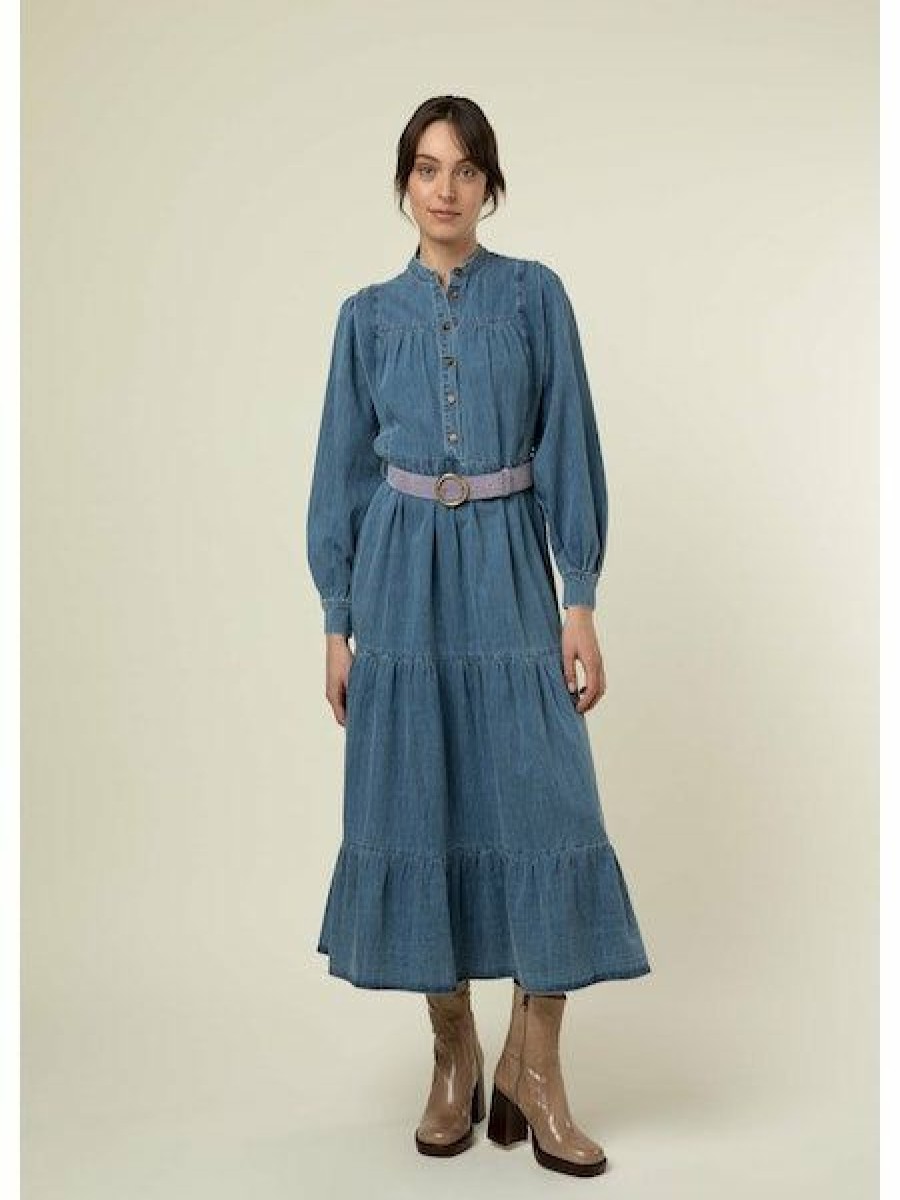 Clothing * | Lizzy Blue Jean Dress Best-Selling