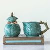 Accessories * | Embossed Stoneware Sugar Pot & Creamer Quality Guarantee