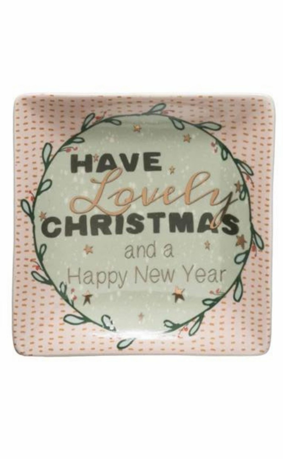 Accessories * | Vintage Inspired Stoneware Holiday Plates Lower Price