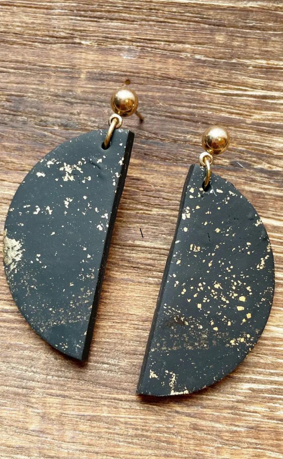 Accessories * | Half Moon Clay Dangle Earrings Best Price