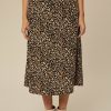 Clothing * | Animal Print A-Line Midi Skirt Special Offers