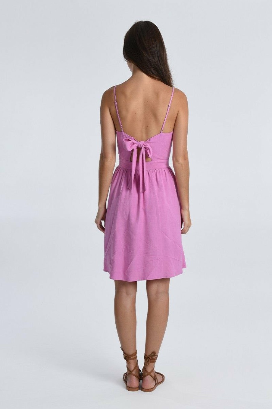 Clothing * | Pink Mini Sun Dress Top Sell