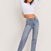 Clothing * | Just Black Denim Full Length Straight Leg Jeans Promotion