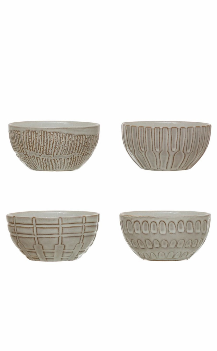 Accessories * | Small Stoneware Debossed Bowls Best-Selling