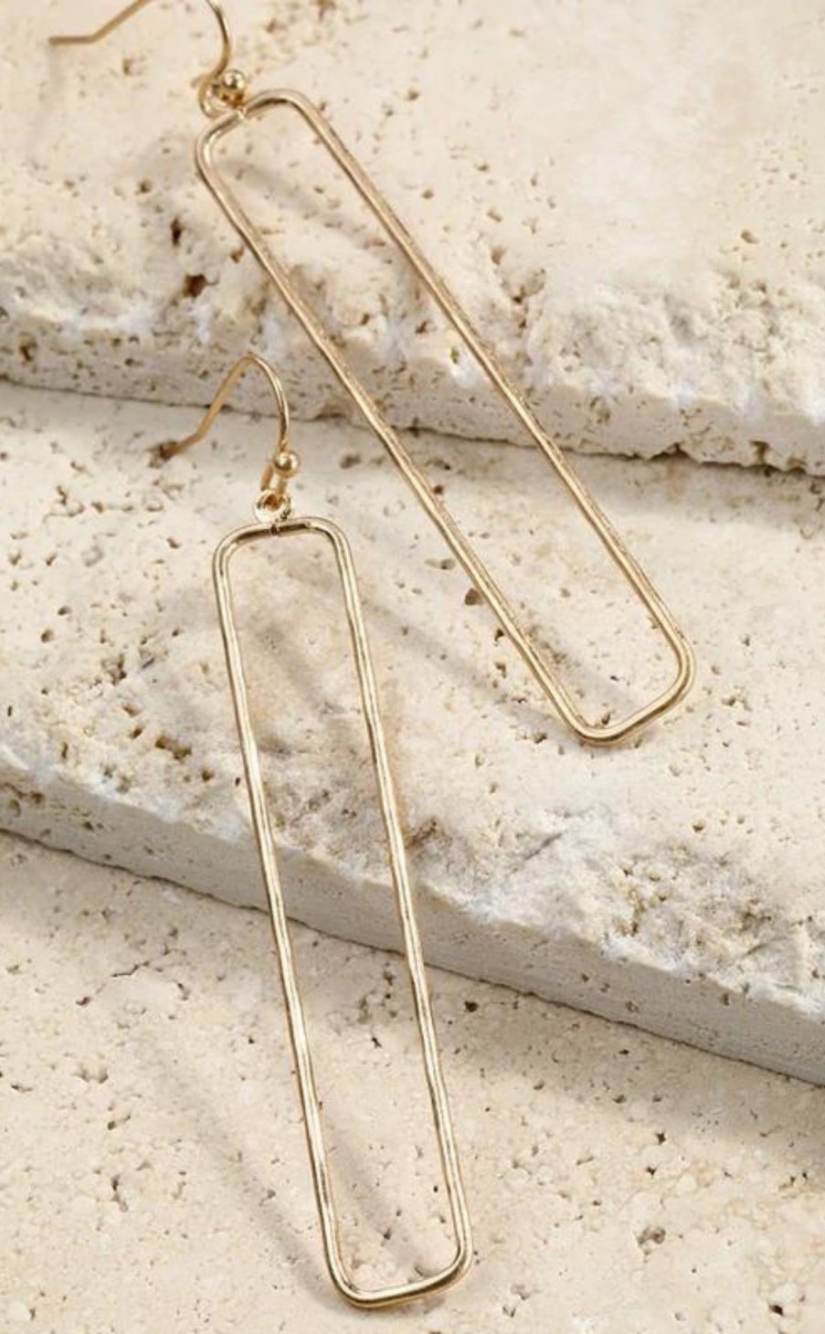 Accessories * | Open Rectangle Dangle Earrings New In