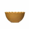 Accessories * | Scalloped Mustard Bowl Sells Cheap