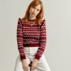 Clothing * | Ruffled Graphic Sweater Official