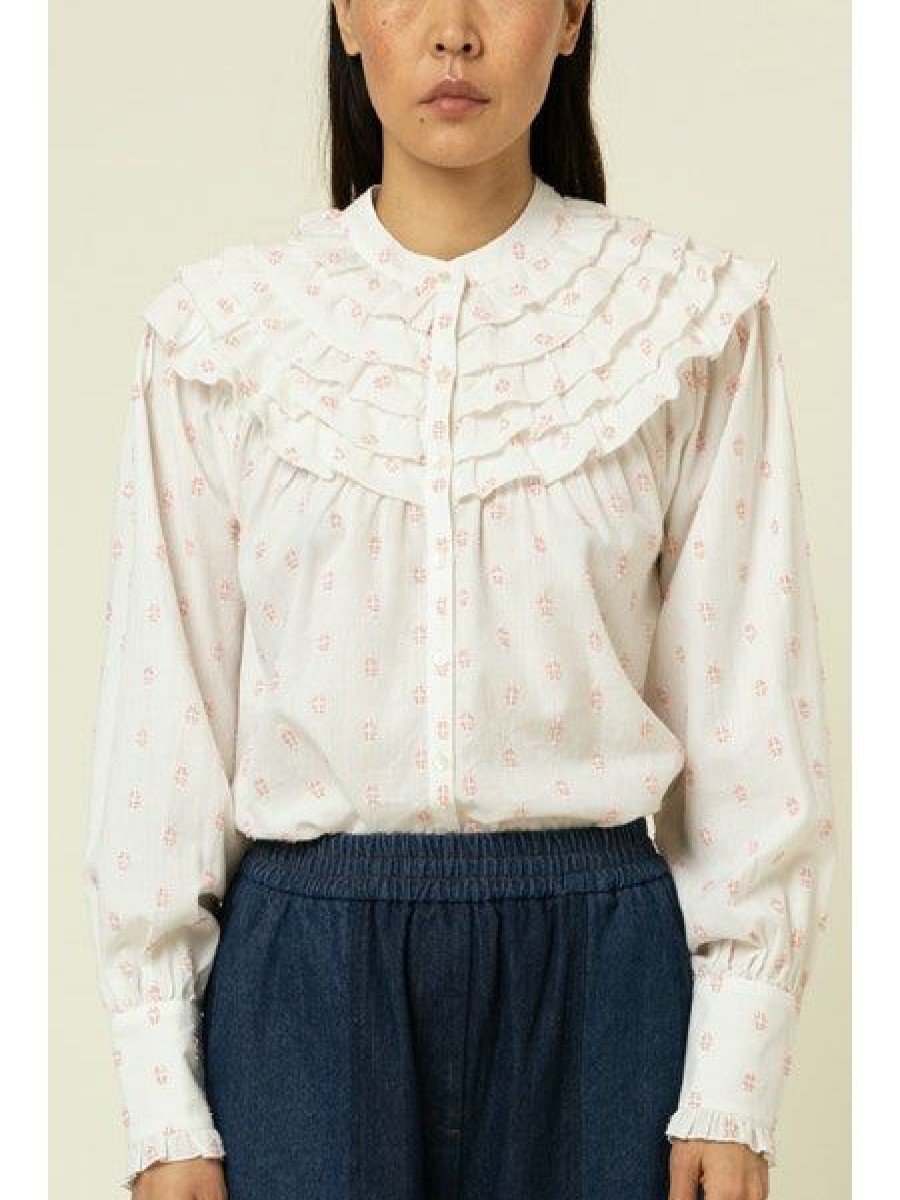 Clothing * | Joe Woven Ruffled Blouse Fire Sale