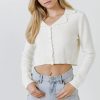 Clothing * | Scallop Edge Cropped Cardigan Best Sellers