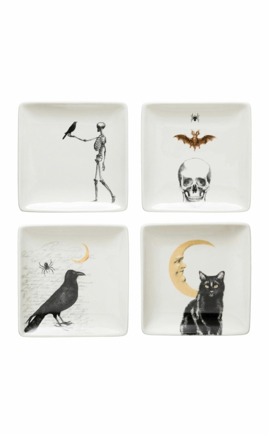 Accessories * | Stoneware Halloween Plates Exclusive Design