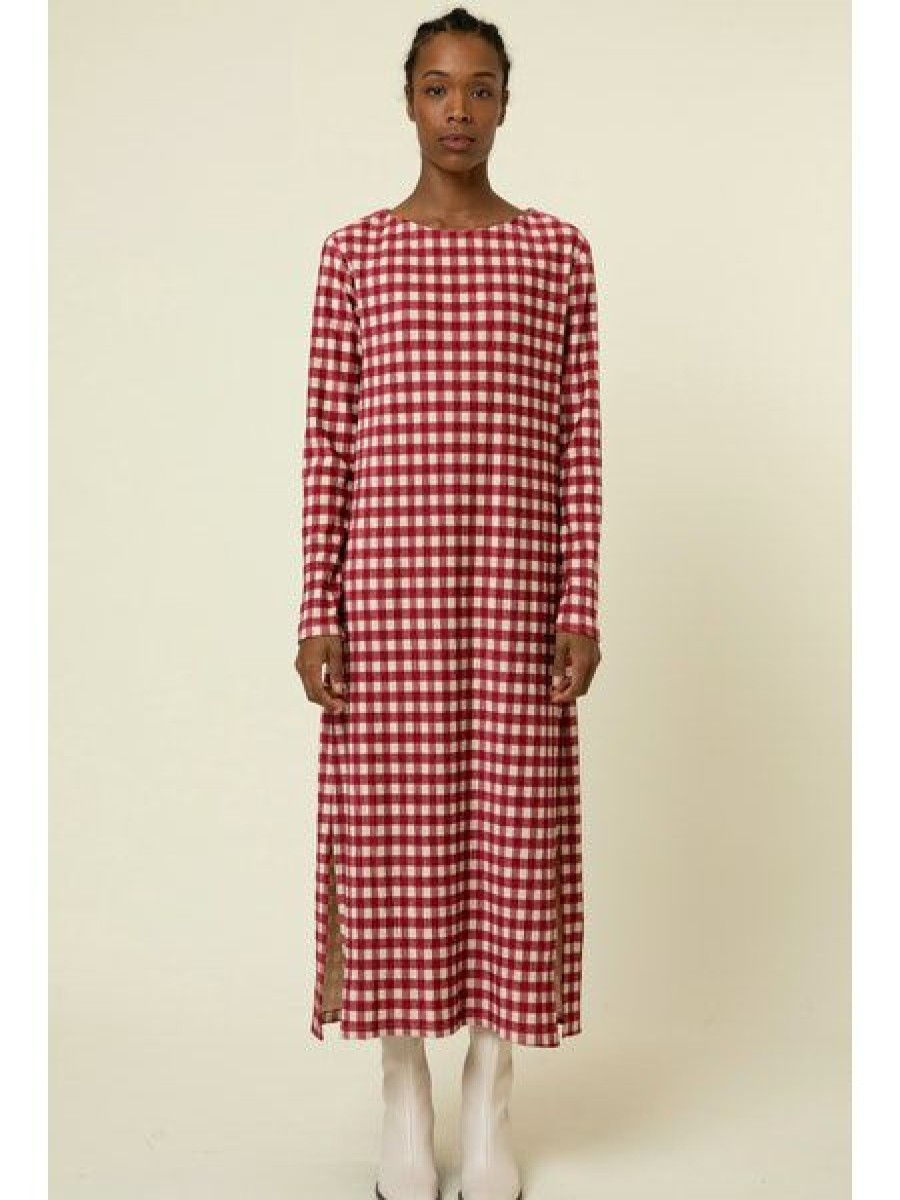 Clothing * | Viky Gingham Print Dress Discount Online