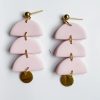 Accessories * | Theresa Dangle Earrings In Polymer Clay Fire Sale Light Pink