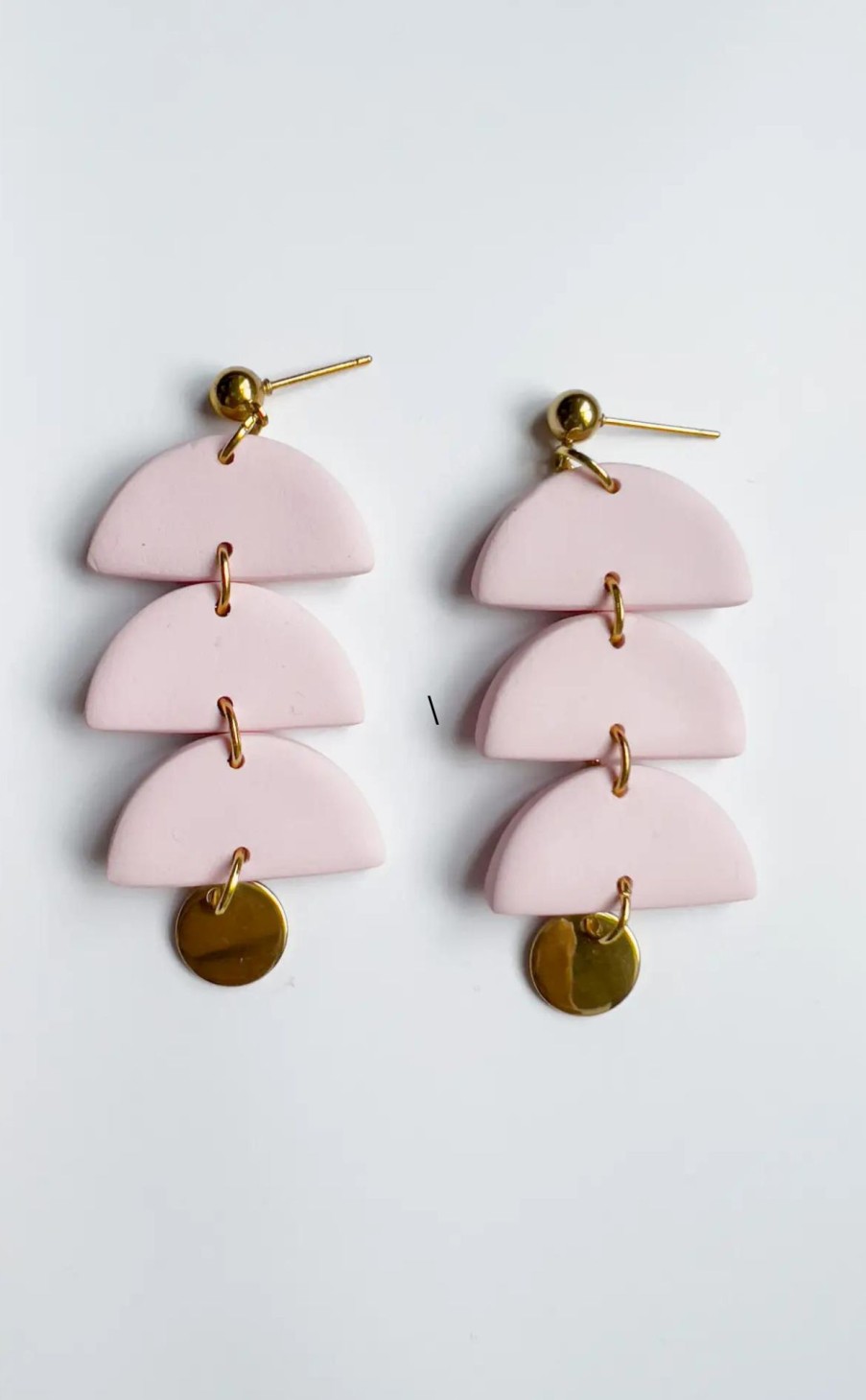 Accessories * | Theresa Dangle Earrings In Polymer Clay Fire Sale Light Pink