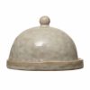 Accessories * | Round Stoneware Butter Dish Best Quality