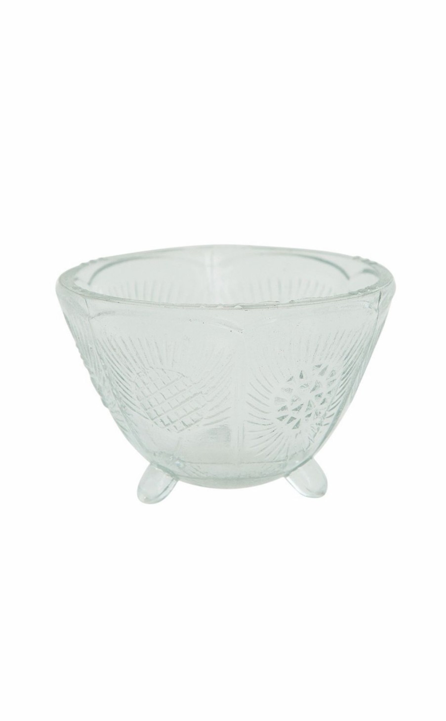 Accessories * | Footed Pressed Glass Bowl Popular