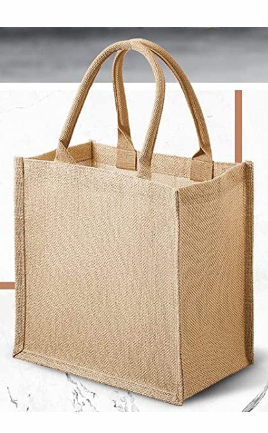 Accessories * | Jute Tote Bag Large Best-Selling