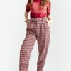 Clothing * | Houndstooth High Waist Pants Top Sell