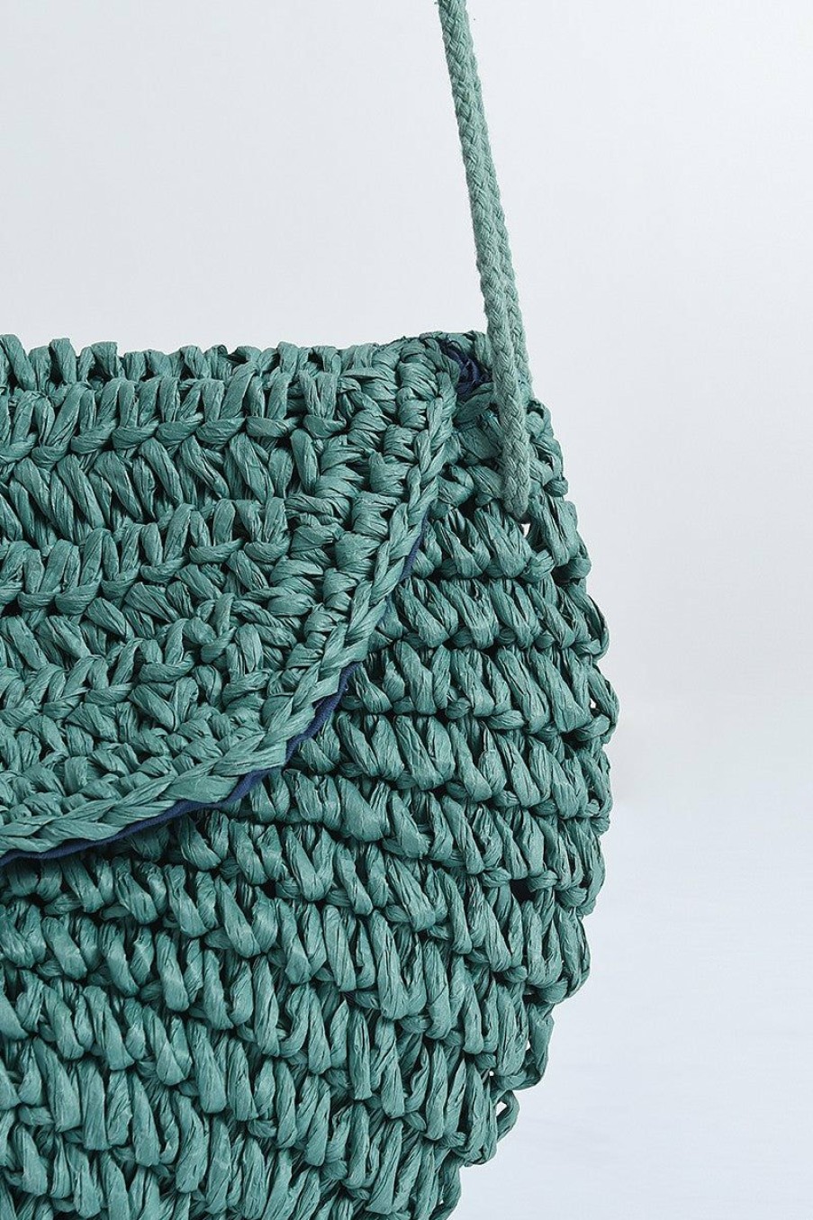 Accessories * | Woven Green Crossbody Bag Hot Sell