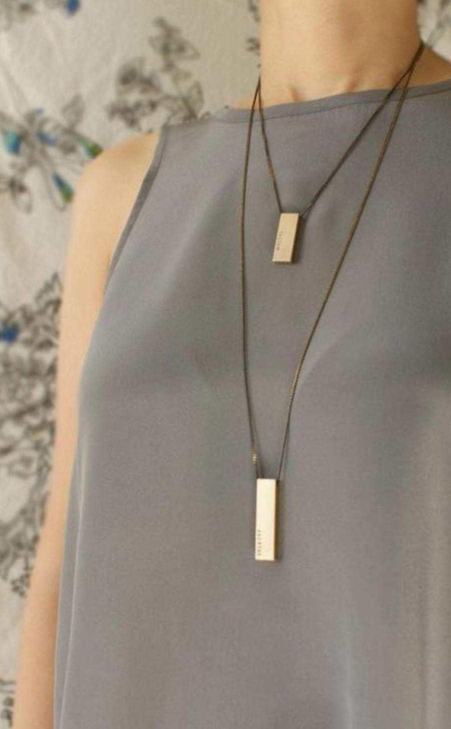 Accessories * | Fearless Badass Brass Bar Necklace Sale