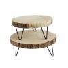 Accessories * | Round Paulownia Wood Pedestal Sale Online