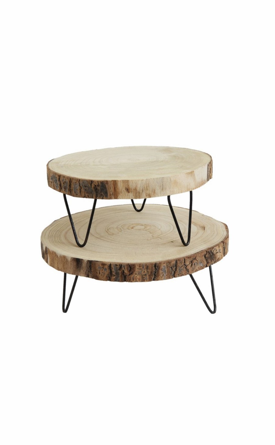 Accessories * | Round Paulownia Wood Pedestal Sale Online