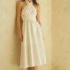 Clothing * | Cora Halter Midi Dress Lower Price