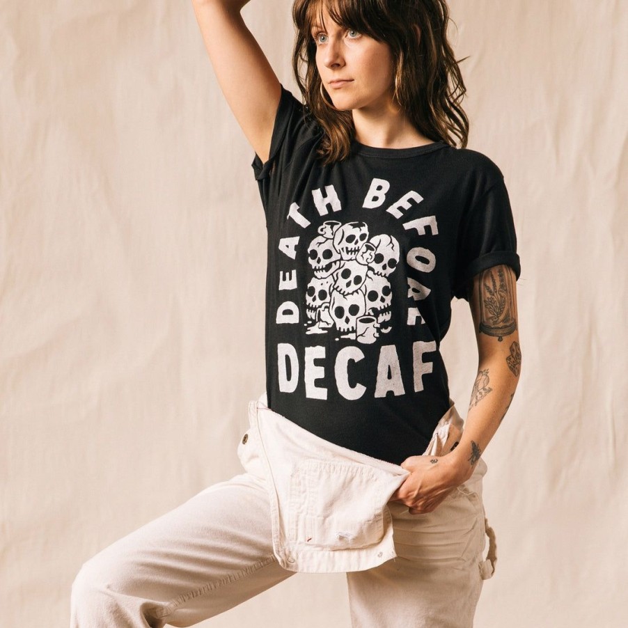 Clothing * | Death Before Decaf Unisex Graphic Tee Classical