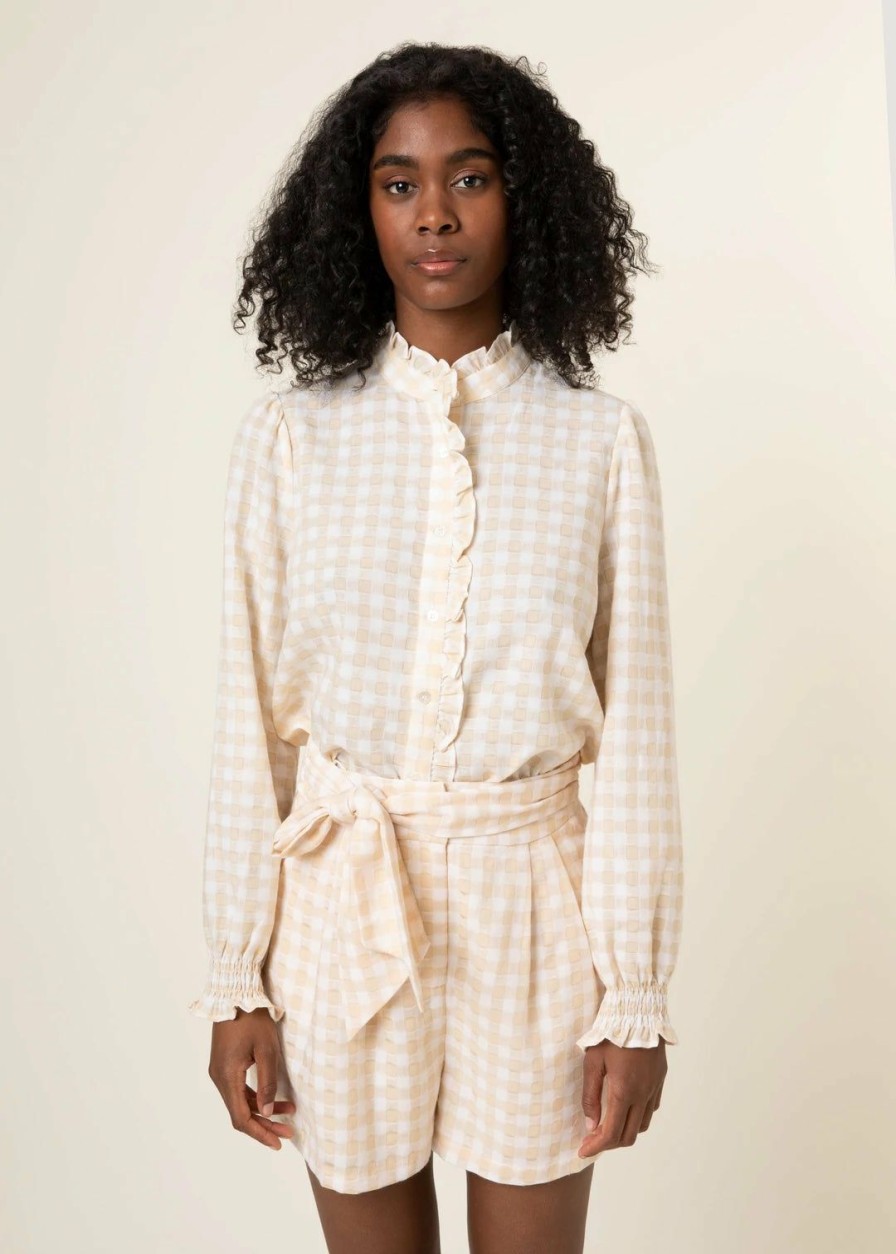 Clothing * | Davina Woven Gingham Shorts Fashionable