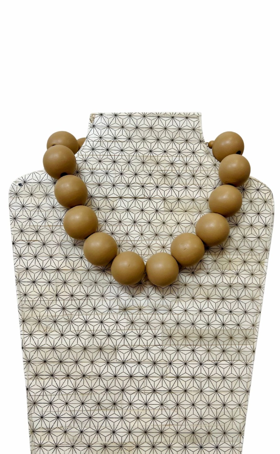 Accessories * | Wood Bead Chunky Necklace Special Offers