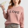 Clothing * | Love Graphic Print Sweater Best Price