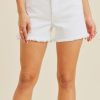 Clothing * | Just Black Denim High Rise Shorts In White Lower Price