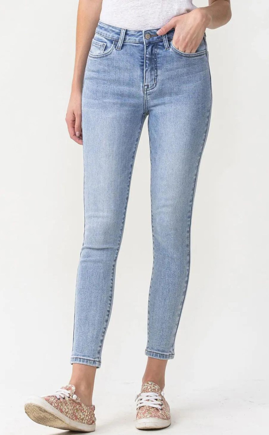 Clothing * | Lovervet By Vervet High Rise Crop Skinny Jeans Less Expensive