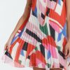 Clothing * | Pleated Geo Print Mini Dress Quality Guarantee