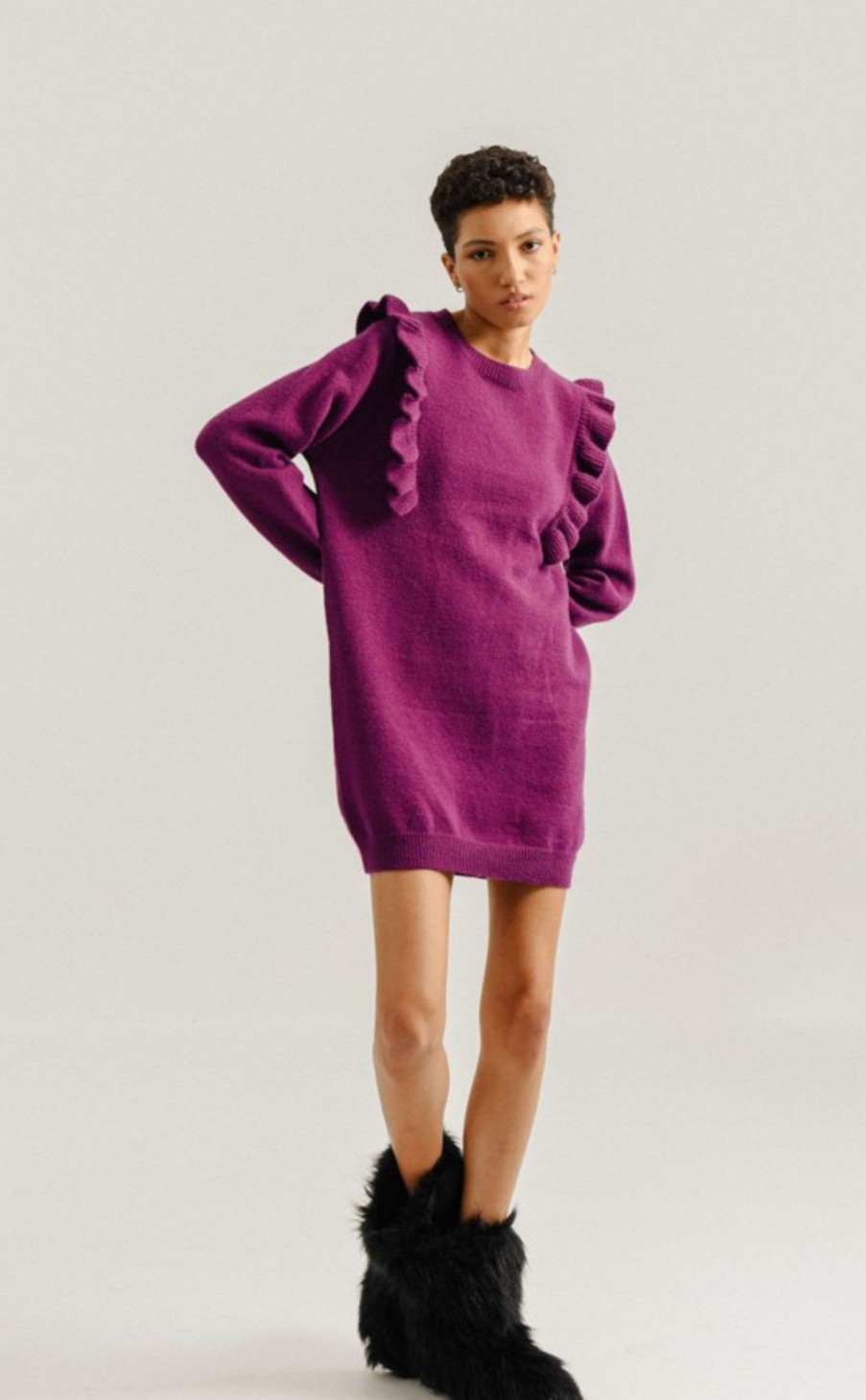 Clothing * | Knit Sweater Dress Less Expensive