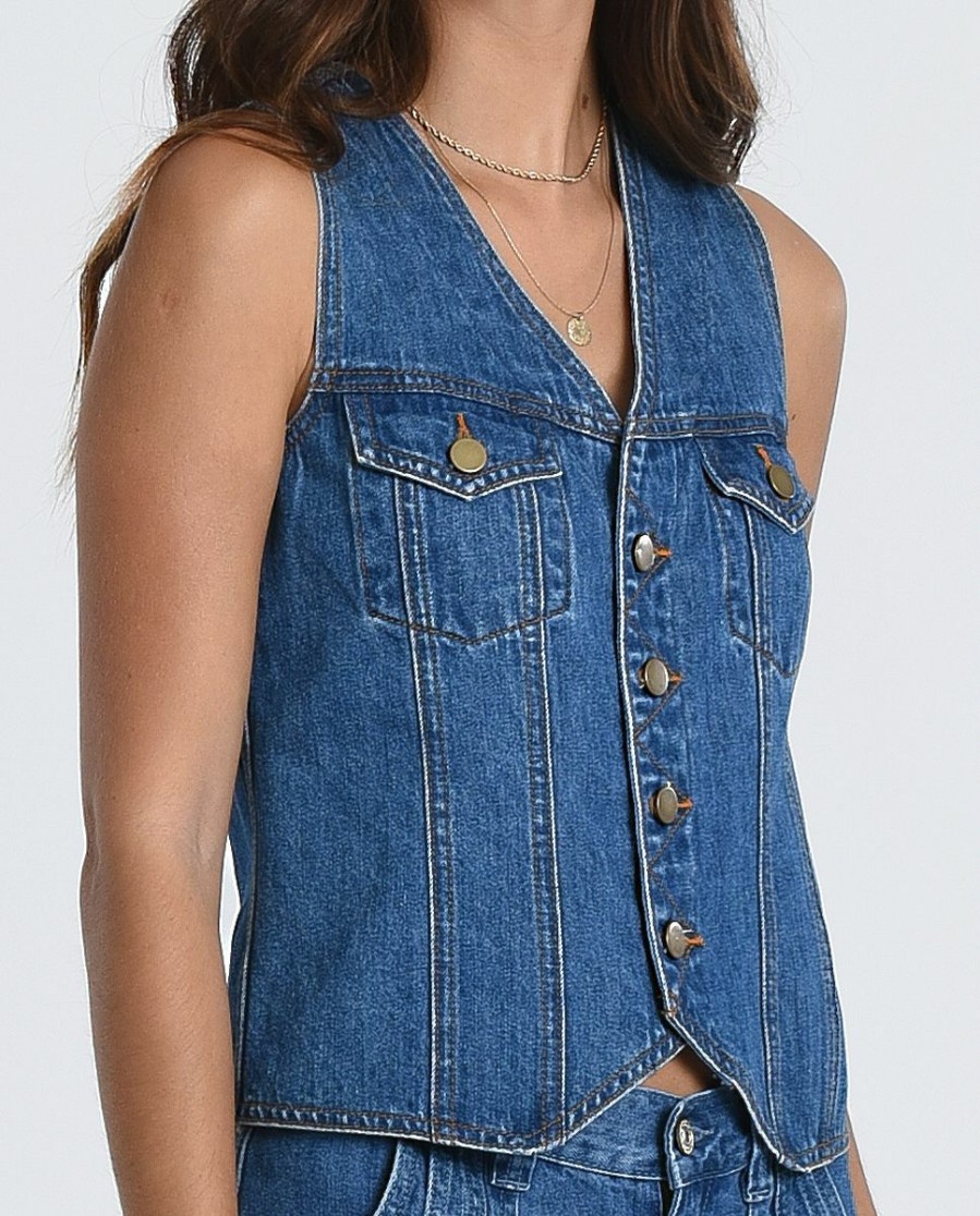 Clothing * | Classic Denim Vest Cheaper