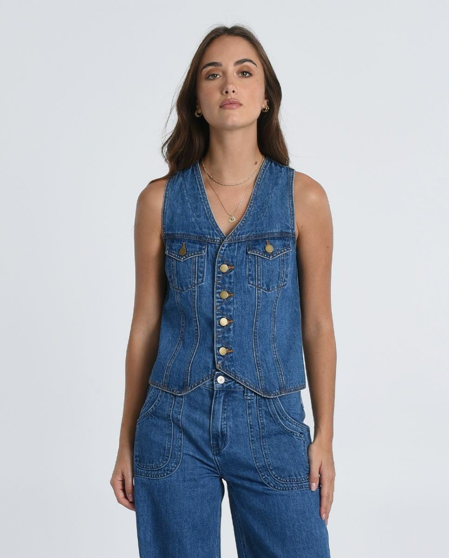 Clothing * | Classic Denim Vest Cheaper