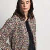 Clothing * | Floral Print Zippered Jacket Promotion