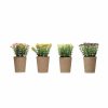 Accessories * | Faux Blooming Plant In Paper Pot Best Quality