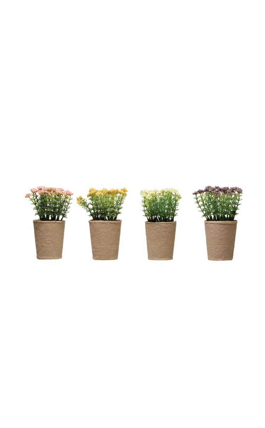 Accessories * | Faux Blooming Plant In Paper Pot Best Quality