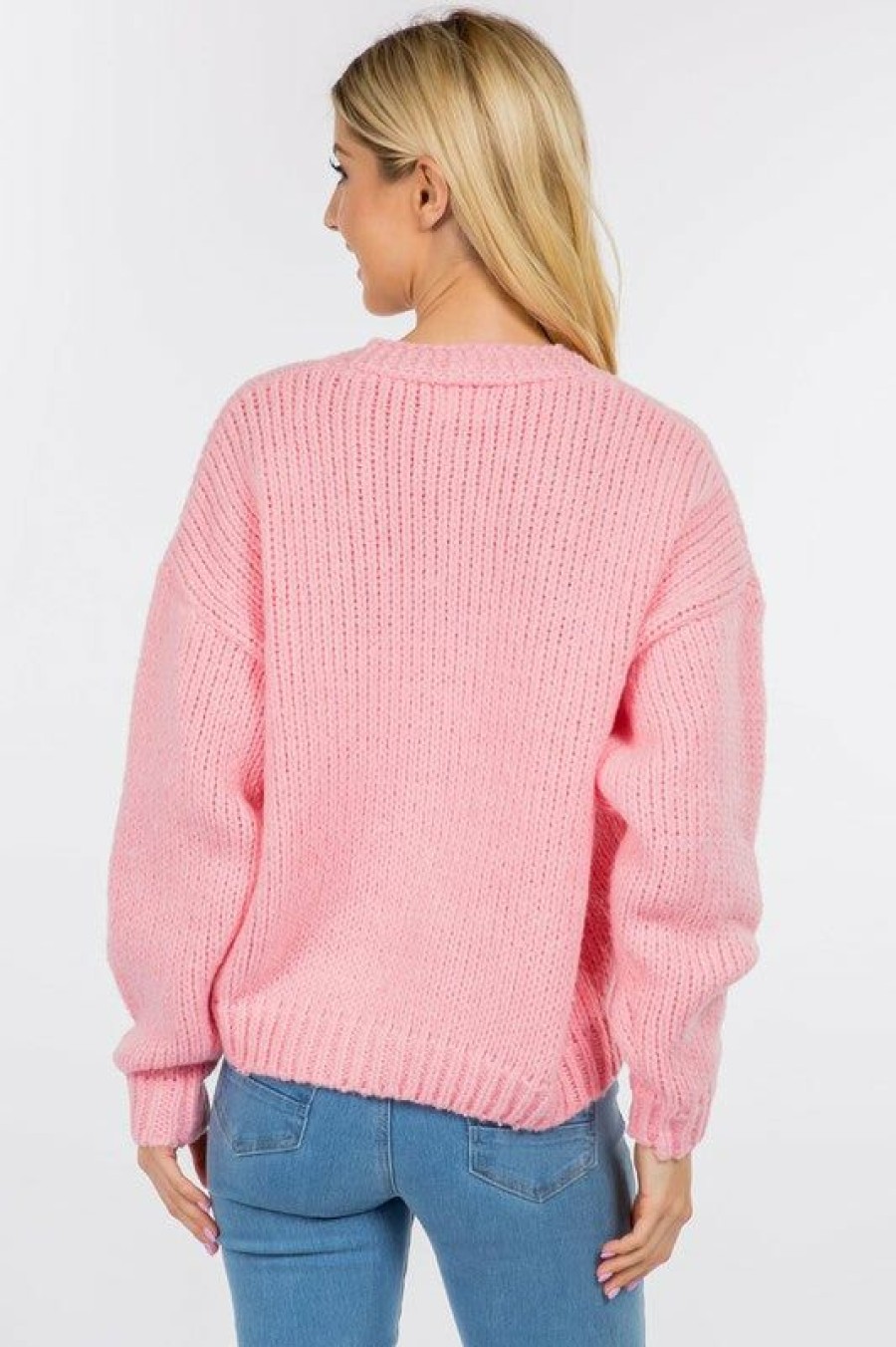 Clothing * | Strawberry Knit Cardigan Best Quality