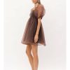 Clothing * | Aurora Organza Puffed Sleeve Mini Dress Best-Selling