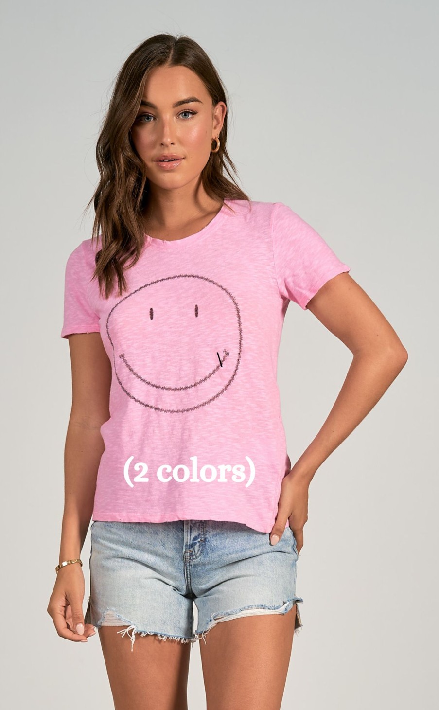 Clothing * | Smiley Face Tee By Elan New In