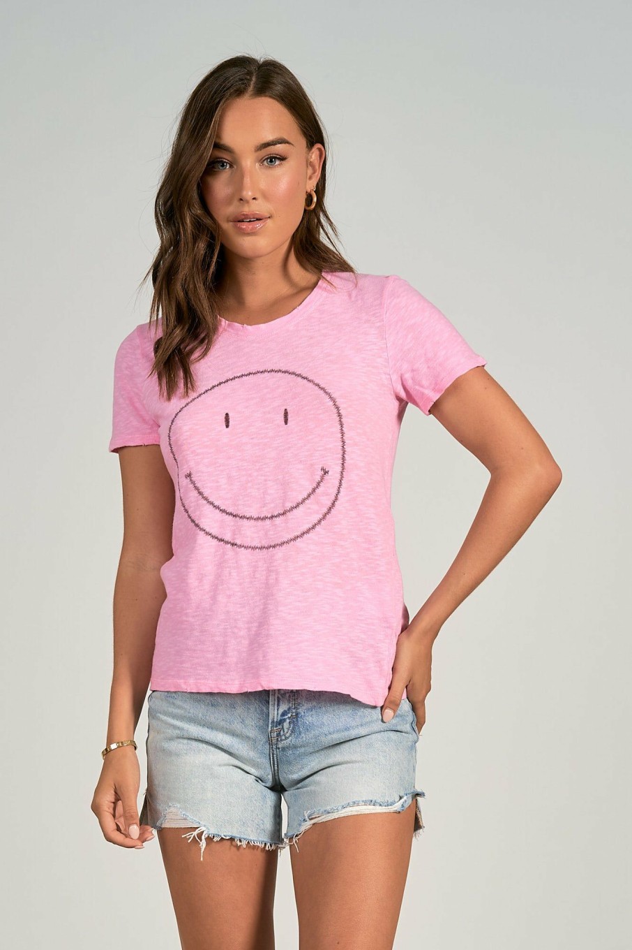 Clothing * | Smiley Face Tee By Elan New In