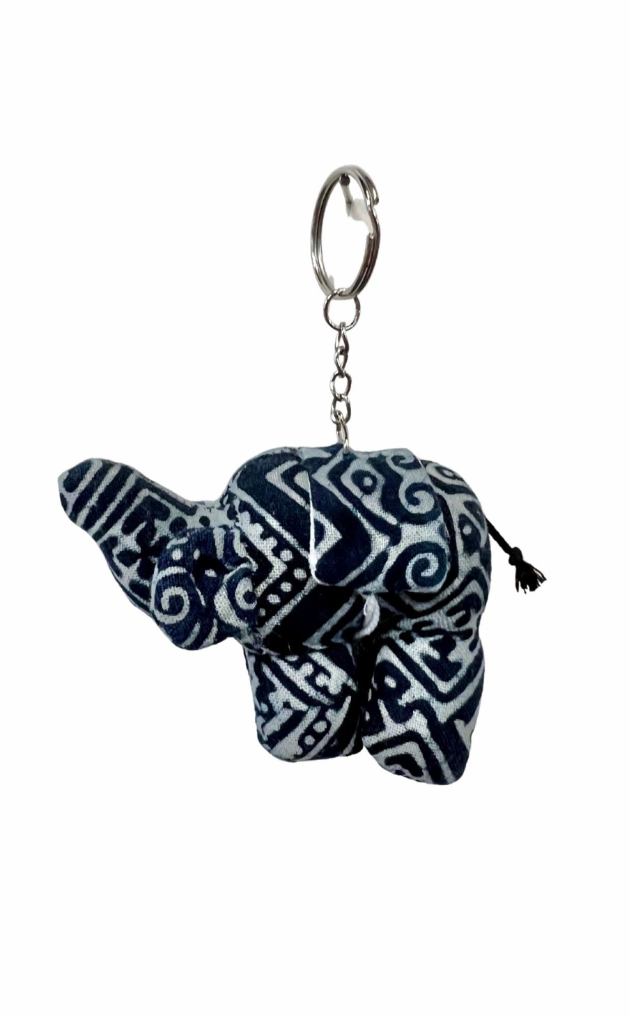 Accessories * | Indigo Hand Dyed Elephant Keychain Classical