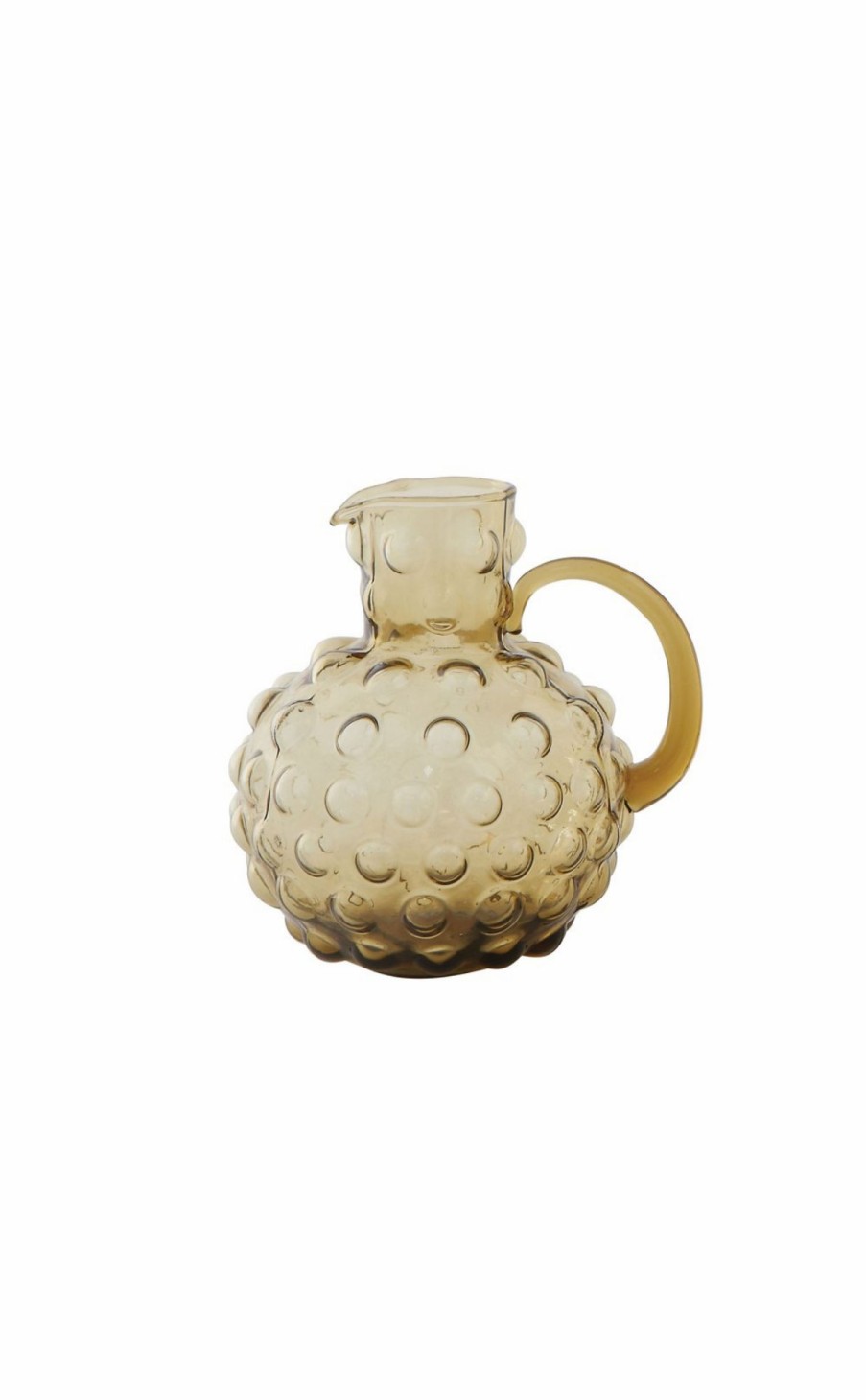 Accessories * | Small Hobnail Pitcher In Amber Official