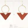 Accessories * | Chevron Dangle Earrings In Polymer Clay Reasonable Price