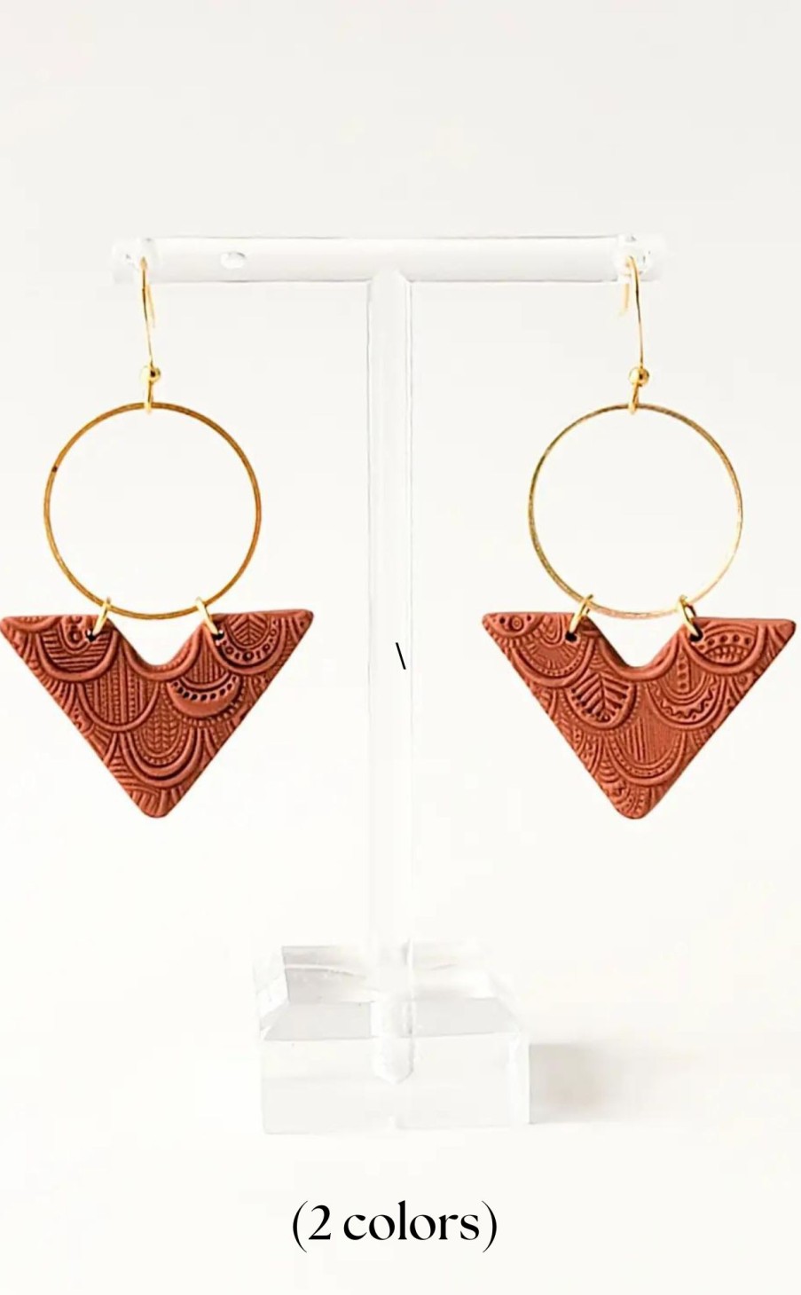 Accessories * | Chevron Dangle Earrings In Polymer Clay Reasonable Price