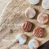 Accessories * | Neutral Polymer Clay Circle Studs Fashionable