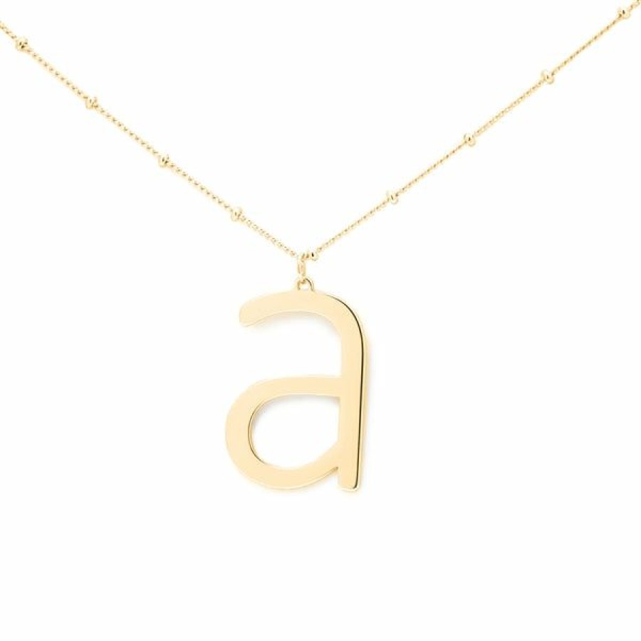 Accessories * | Lowercase Initial Necklace Best Price